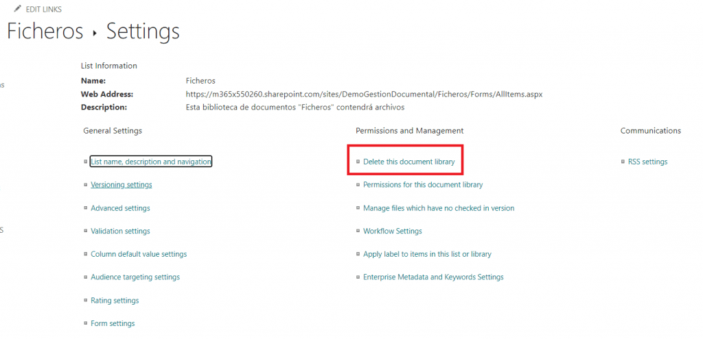 Eliminar-biblioteca-SharePoint-Itequia