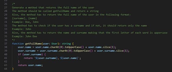 ejemplo con GitHub Copilot para ilustrar un prompt