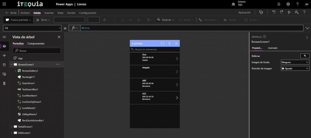 image.png
Copilot said:
Copilot
Microsoft Power Apps interface showing tree view of app components, account list on BrowseScreen1, and properties panel for background settings.