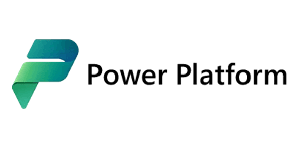 Logo of Microsoft Power Platform featuring a stylized 'P' in blue and green with the text 'Power Platform'.