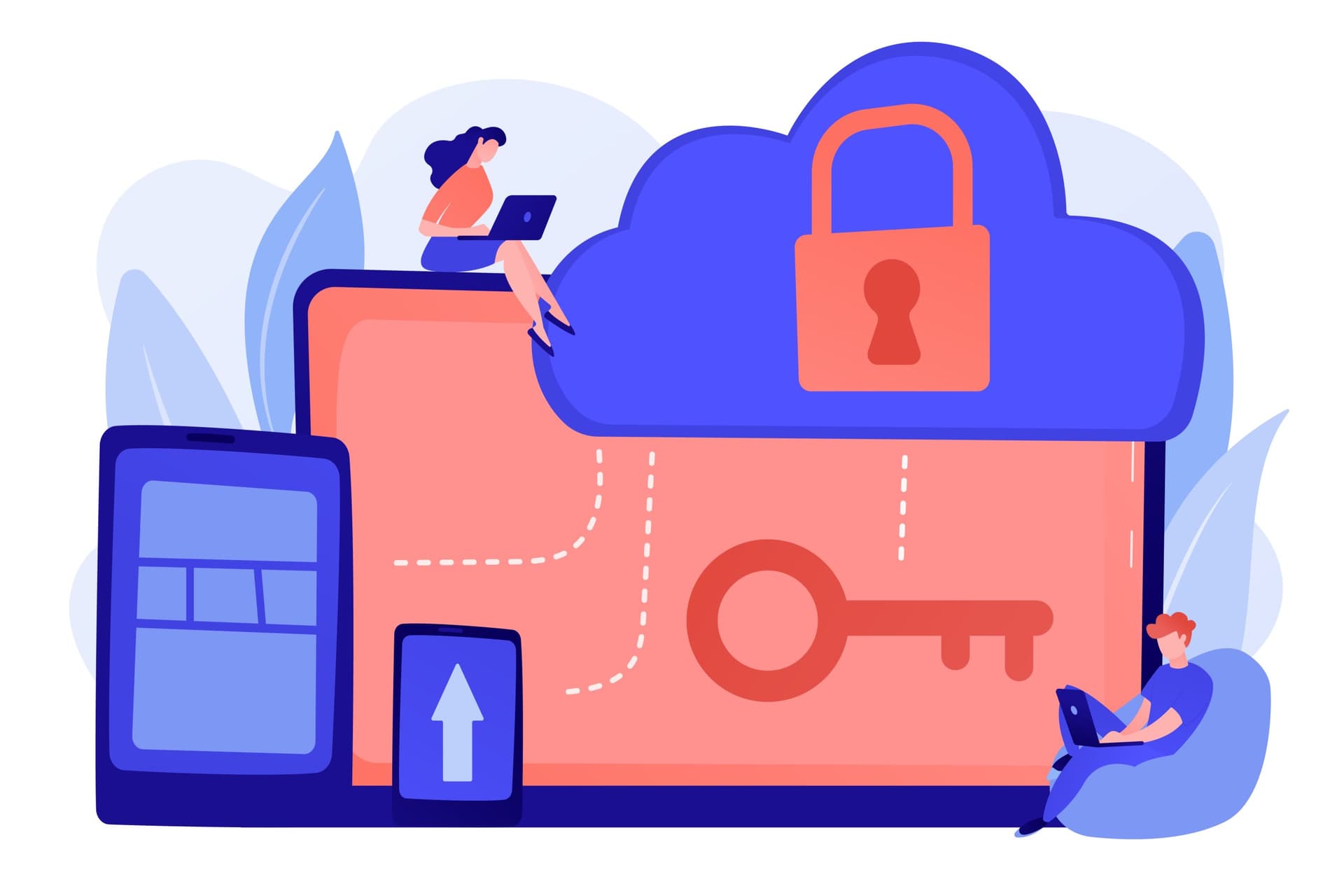 Hero banner showing Microsoft 365 security and data management concept with shield and cloud icons