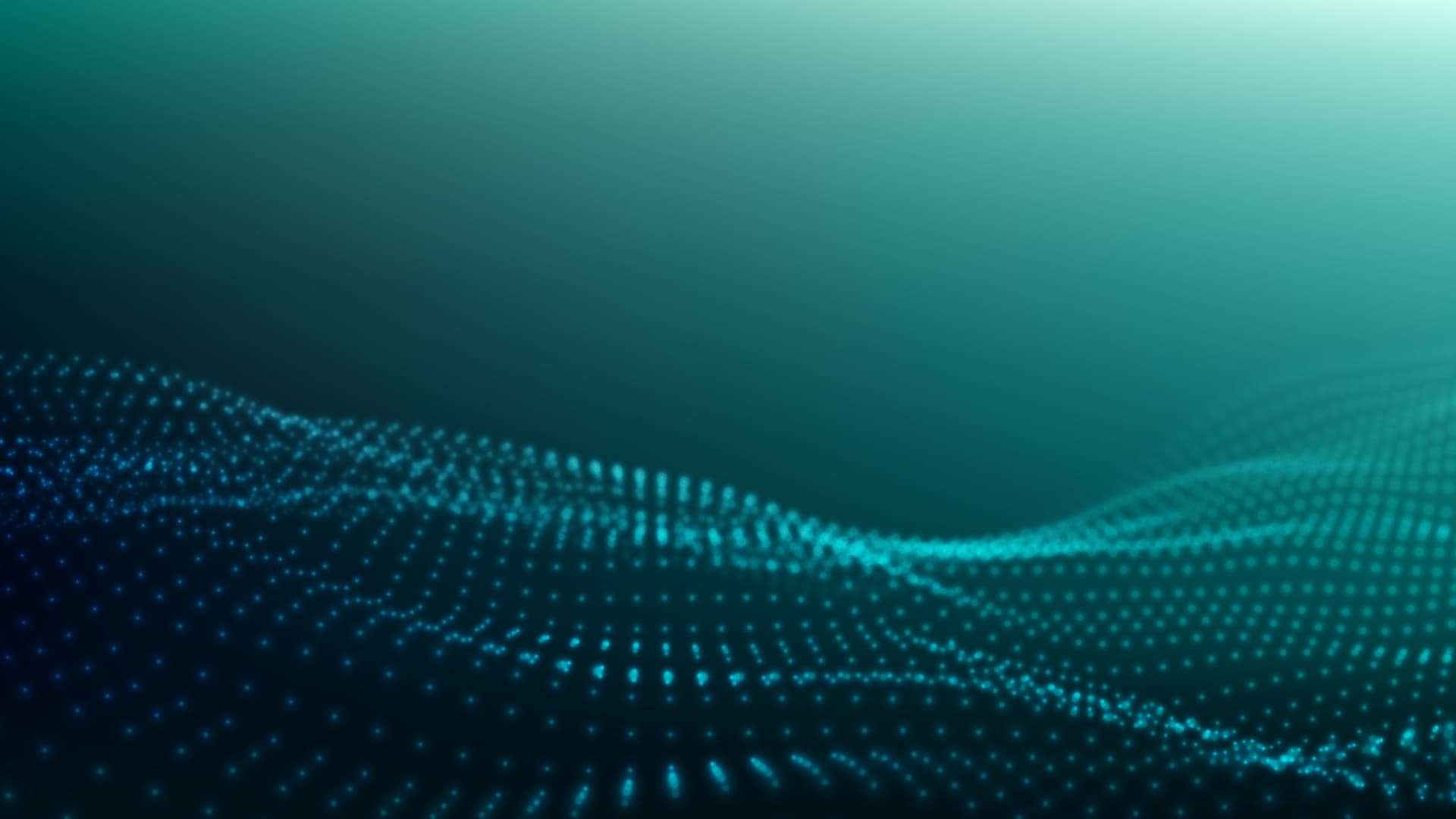Digital technology wave. Abstract background with dots moving in space. Futuristic dynamic wave. Vector illustration.