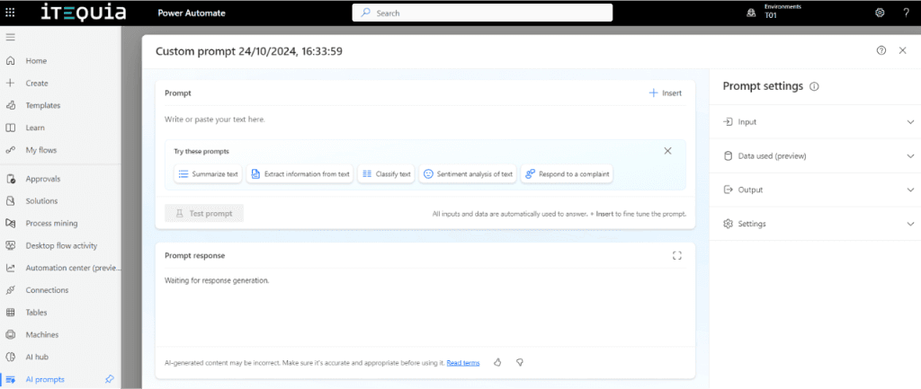Automatiza y Mejora la Eficiencia con IA Generativa en Power Automate Prompts