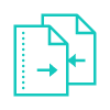 Icon of a folder with a magnifying glass, representing file search and metadata management capabilities.