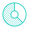 Pie chart icon symbolizing data analytics or storage usage insights in Azure Storage.