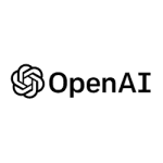 OpenAI logo on a white background.