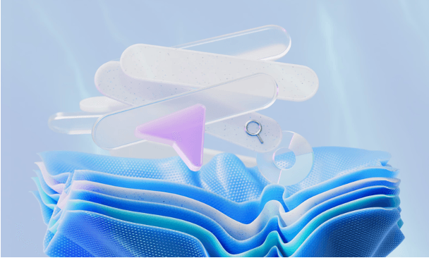 Abstract illustration with geometric shapes and digital landscape suggesting artificial intelligence and cloud services, placed next to the article title.