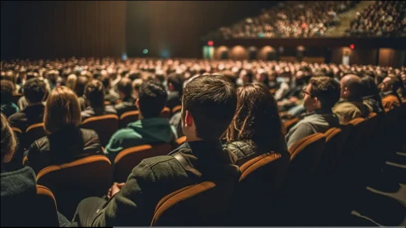 Large audience seated in an auditorium during a cultural event, representing sector engagement.